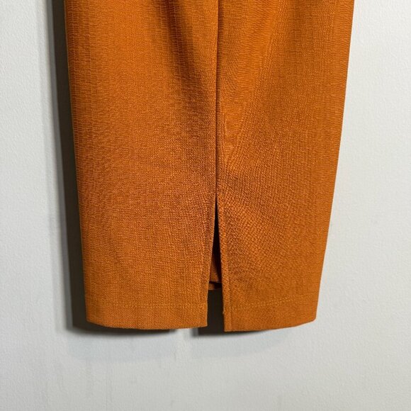 Saints + Secrets Halter Deep V Bodycon Dress Women's Small Rust Orange Vacation - Picture 11 of 14